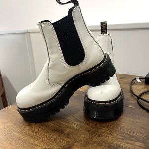 White Doc Marten Platform Chelseas; Worn twice :)